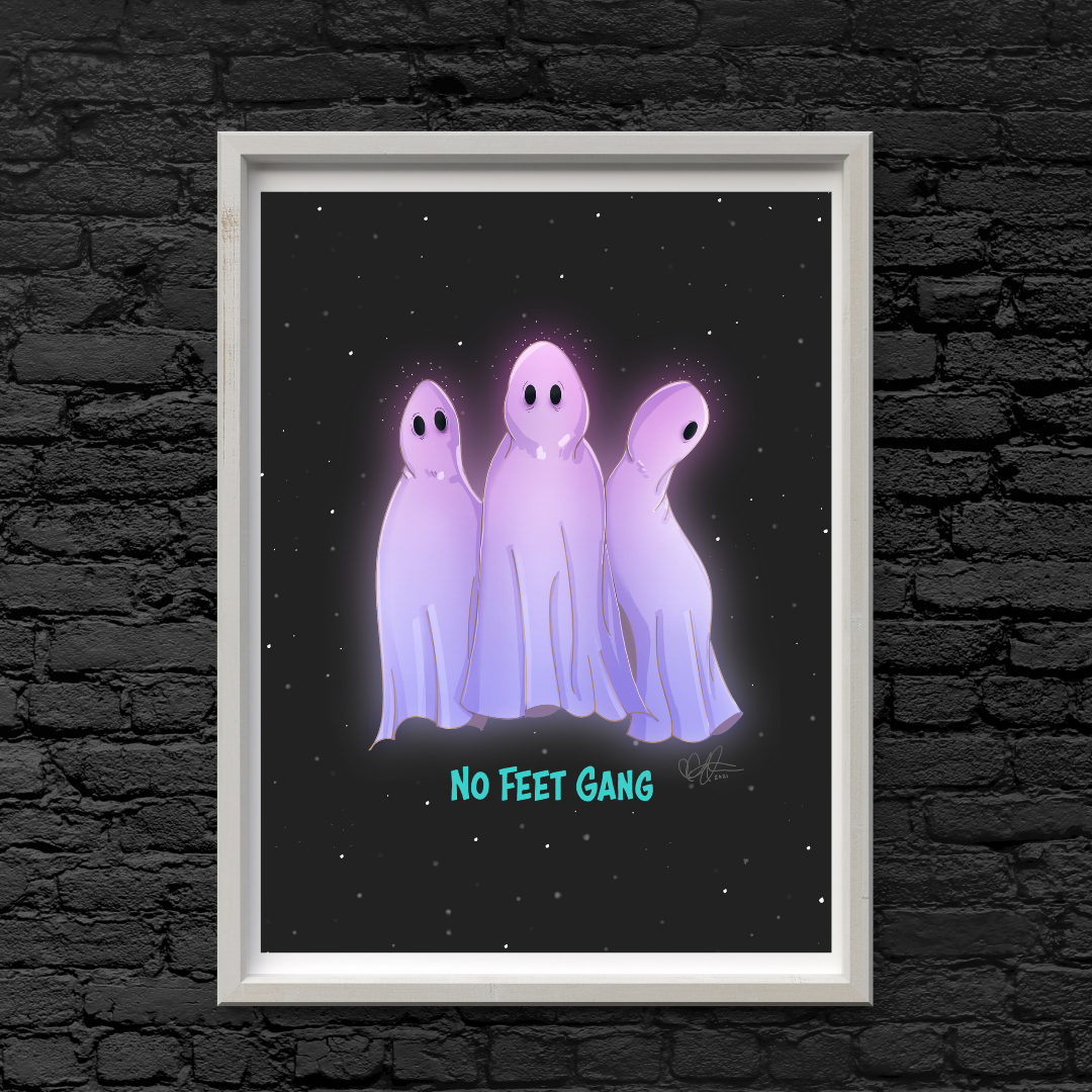 No Feet Gang Ghost Art Print
